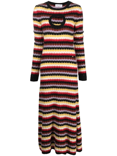 Shop Sonia Rykiel Ribbed-knit Maxi Dress In Schwarz
