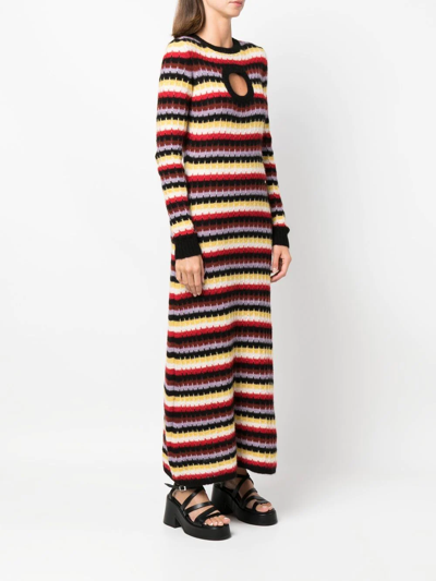 Shop Sonia Rykiel Ribbed-knit Maxi Dress In Schwarz