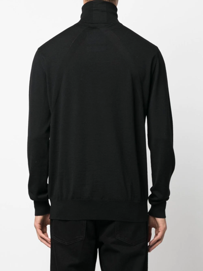 Shop Jil Sander Fine-knit Roll-neck Jumper In Schwarz