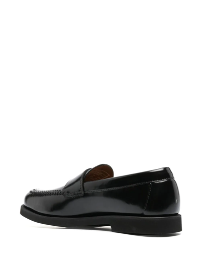 Shop Sebago Slip-on 24mm Leather Loafers In Schwarz