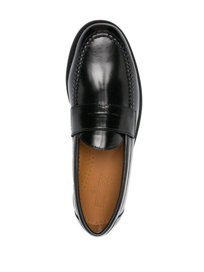 Shop Sebago Slip-on 24mm Leather Loafers In Schwarz