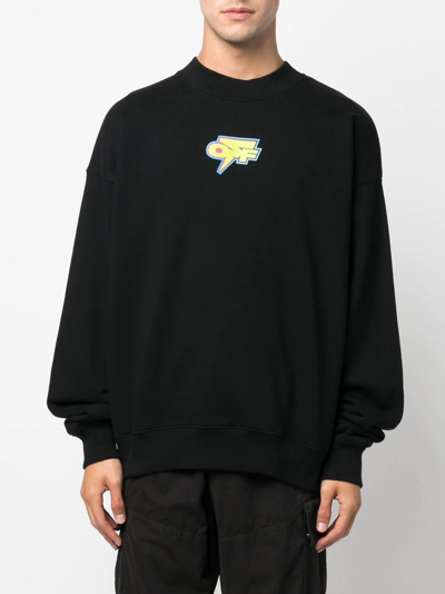 Off-white Arrows Print Crew Neck Sweatshirt In Schwarz