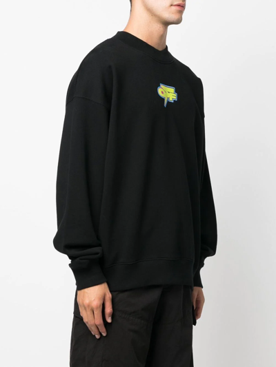 Off-white Arrows Print Crew Neck Sweatshirt In Schwarz