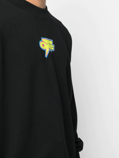 Off-white Arrows Print Crew Neck Sweatshirt In Schwarz