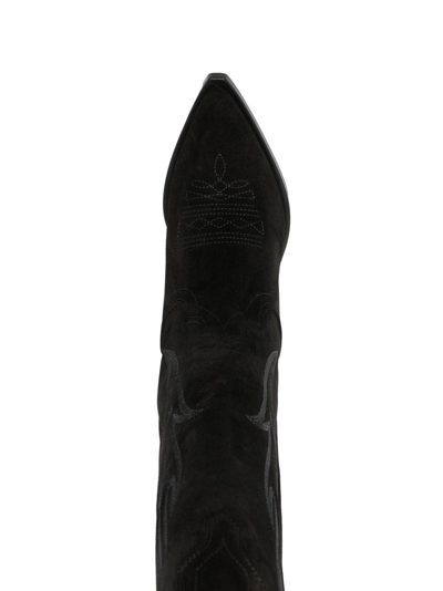 Shop Sonora 40mm Western-style Suede Boots In Schwarz