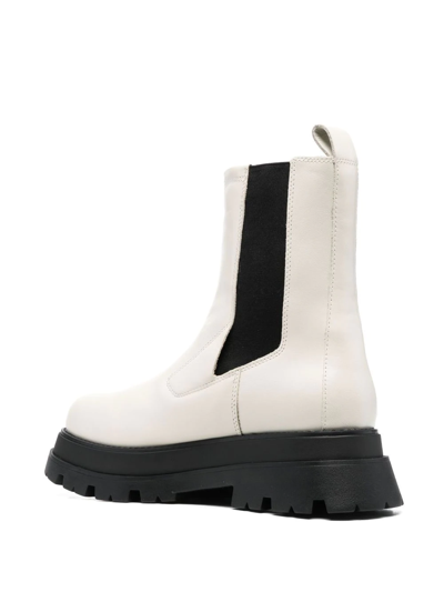 Shop Ash Elite 03 Leather Ankle Boots In Weiss