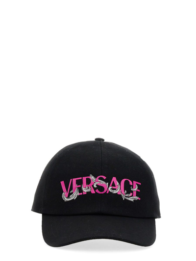 Shop Versace Women's Black Other Materials Hat