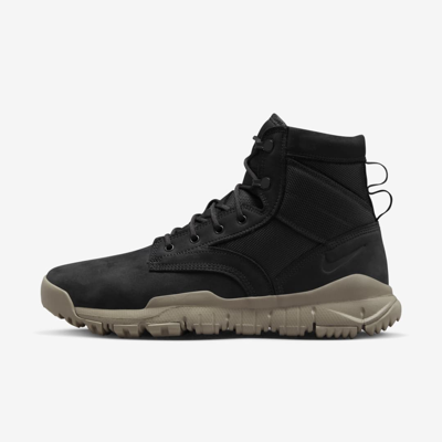 Shop Nike Men's Sfb 6" Leather Boots In Black,light Taupe,black