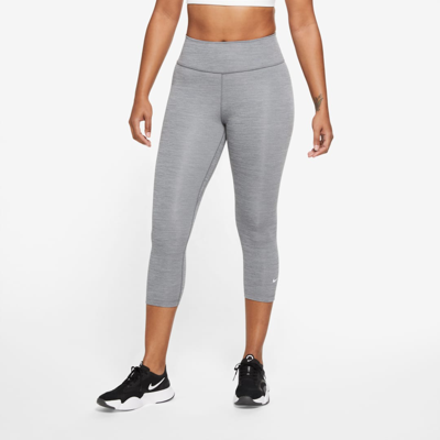 Shop Nike Women's One Mid-rise Capri Leggings In Grey