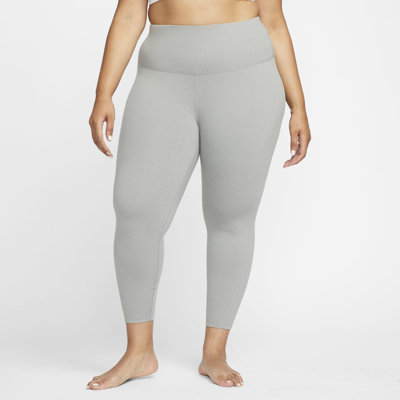 Shop Nike Women's  Yoga High-waisted 7/8 Leggings (plus Size) In Grey