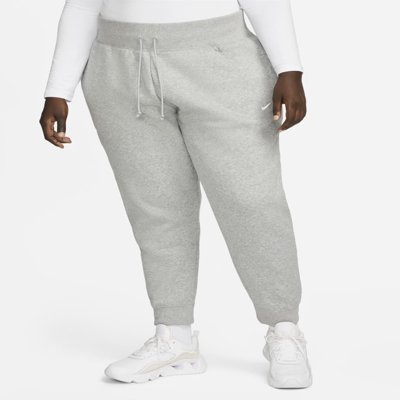 Shop Nike Women's  Sportswear Phoenix Fleece High-waisted Jogger Pants (plus Size) In Grey