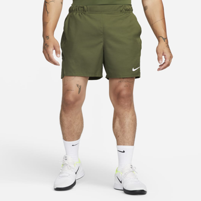 Shop Nike Men's Court Dri-fit Victory 7" Tennis Shorts In Green