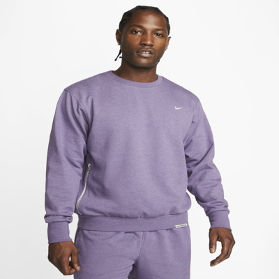 Shop Nike Men's Dri-fit Standard Issue Basketball Crew In Purple
