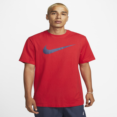 Shop Nike Men's  Sportswear Swoosh T-shirt In Red