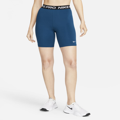 Shop Nike Women's  Pro 365 High-waisted 7" Shorts In Blue