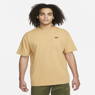 Shop Nike Men's  Sportswear Premium Essentials Pocket T-shirt In Brown
