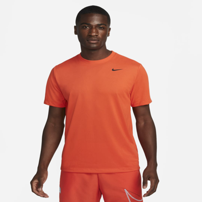 Shop Nike Men's Dri-fit Legend Fitness T-shirt In Orange