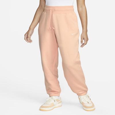 Shop Nike Women's  Sportswear Phoenix Fleece High-waisted Oversized Sweatpants In Pink