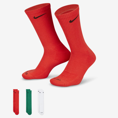 Shop Nike Unisex Everyday Plus Cushioned Training Crew Socks (3 Pairs) In Multicolor