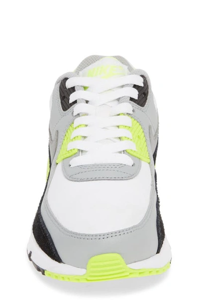 Shop Nike Air Max 90 Sneaker In White/ Particle Grey/ Volt