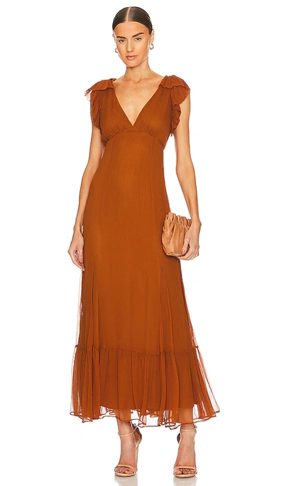 Shop Tularosa Althea Maxi Dress In Golden Spice