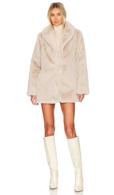 Majorelle Tatiana Faux Fur Coat In Oatmilk