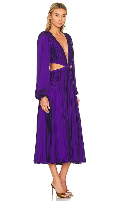 Shop Rococo Sand Cassi Long Sleeve Midi Dress In Purple