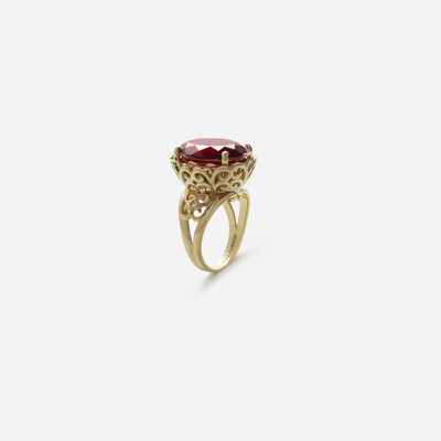 Shop Dolce & Gabbana Gold Ring With Precious Stone