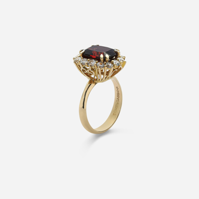 Dolce & Gabbana Yellow Gold Basket Collet Heritage Ring In Gold