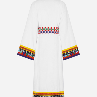 Dolce & Gabbana 'carretto' Bathrobe In Multicolor