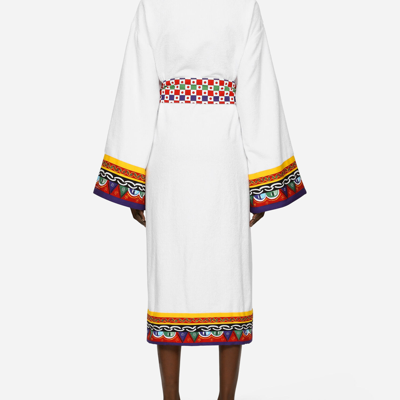 Dolce & Gabbana 'carretto' Bathrobe In Multicolor