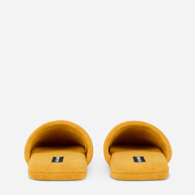 Dolce & Gabbana Cotton Terry Slippers In Multicolor