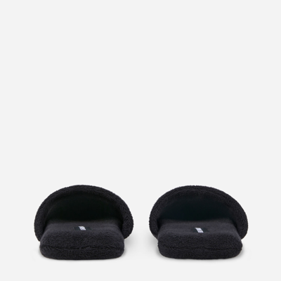 Dolce & Gabbana Leopardo Cotton Terry Slippers In Multicolor