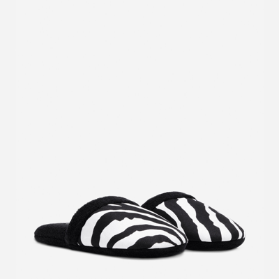 Dolce & Gabbana Cotton Terry Slippers In Multicolor