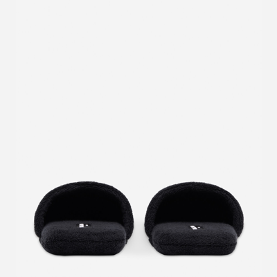 Dolce & Gabbana Cotton Terry Slippers In Multicolor