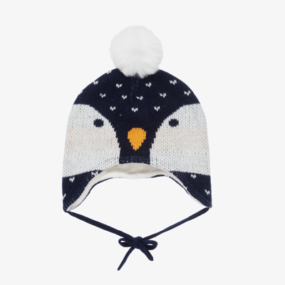 Shop Boboli Blue Knitted Penguin Hat