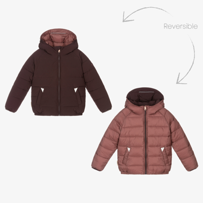 Toastie Kids' Reversible Hooded Puffer Jacket In Red | ModeSens