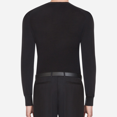Shop Dolce & Gabbana V-neck Sweater In Cashmere In Black
