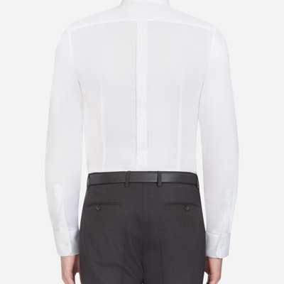 Shop Dolce & Gabbana Shirt In Stretch Cotton Poplin In White