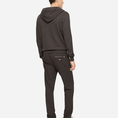 Dolce & Gabbana Cotton Jogging Pants In Grey