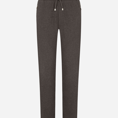 Shop Dolce & Gabbana Cotton Jogging Pants In Grey