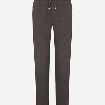 Dolce & Gabbana Cotton Jogging Pants In Grey