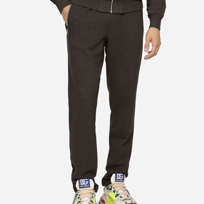 Shop Dolce & Gabbana Cotton Jogging Pants In Grey