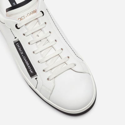 Shop Dolce & Gabbana Roma Sneakers In Nappa Calfskin In White/black