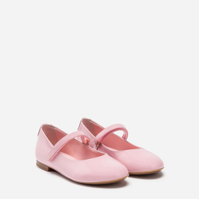 Shop Dolce & Gabbana Leather Ballet Flats In Pink