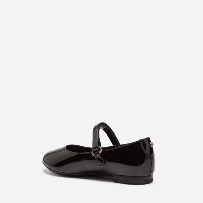 Shop Dolce & Gabbana Leather Ballet Flats In Black