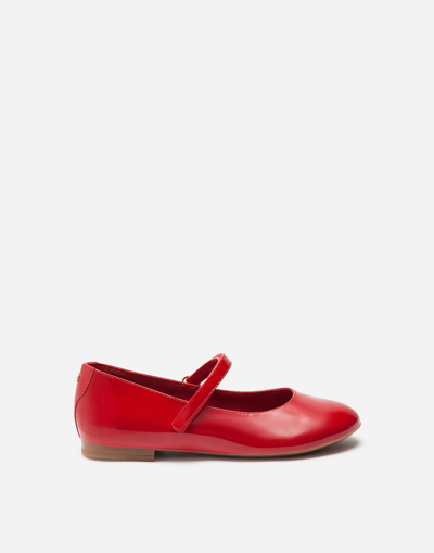 Dolce & Gabbana Patent Leather Mary Jane Ballet Shoe In Red