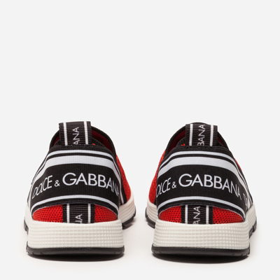 Dolce & Gabbana Sorrento Sneakers With Logo In Red