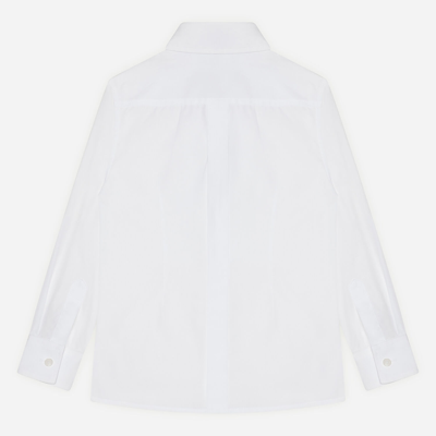 Shop Dolce & Gabbana Poplin Shirt With Shirt-front Detail In White