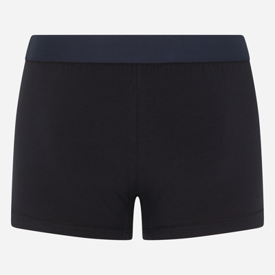Shop Dolce & Gabbana Two-way-stretch Cotton Jersey Boxers In Blue